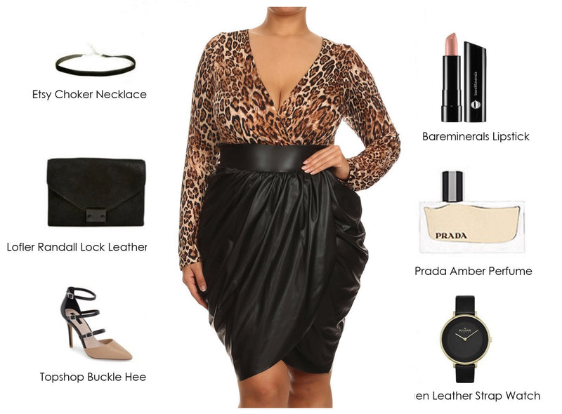 Leopard Bubble Dress with Prada Amber