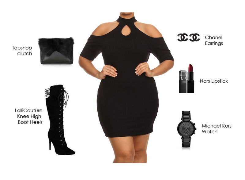 Chic Little Black dress with Essentials