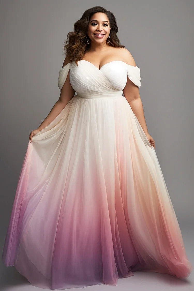 pink plus size party dresses Pretty Sweetheart Long Zipeer Back Prom 92% Nylon 8% Spandex Lining Plus Size Formal Bridesmaid Elegant