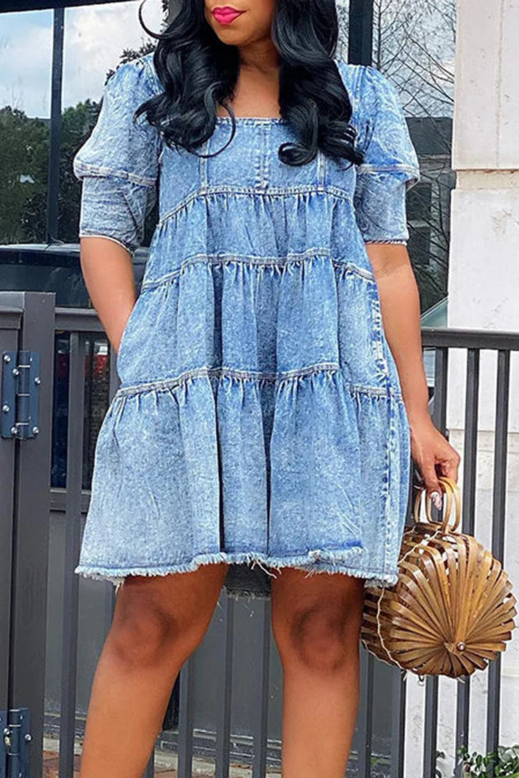 Update more than 168 denim babydoll dress best