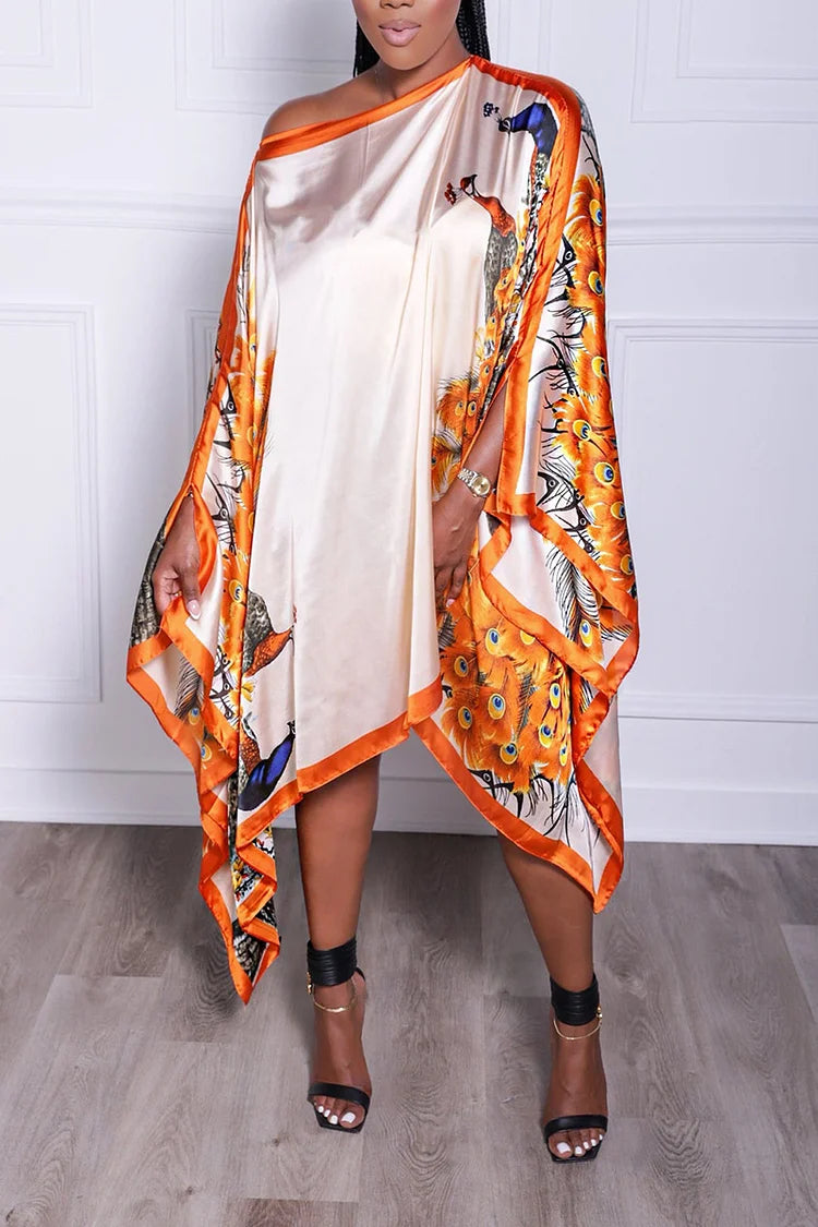 plus size orange midi dress YDDIAN Maxi Dress for Women Lightweight 3/4 Sleeve Plus Size Midi Dress V-Neck Summer Modest Trendy Dresses with Pockets Orange L